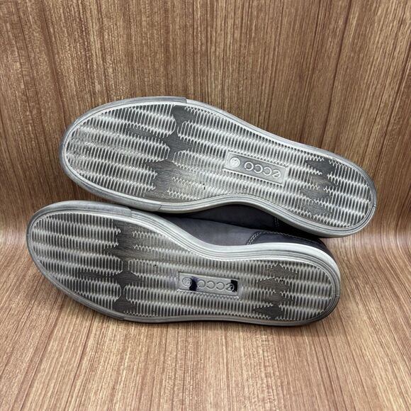 ECCO Collin 2.0 Leather Sneaker Men Grey Casual Perforated Lace Up EU 44 US 10.5 - Picture 7 of 8